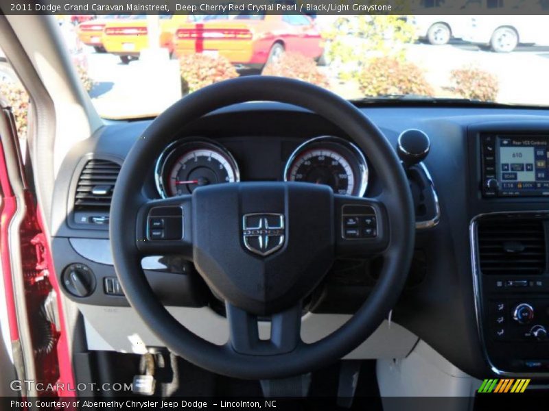 Deep Cherry Red Crystal Pearl / Black/Light Graystone 2011 Dodge Grand Caravan Mainstreet