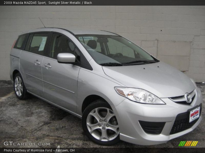 Sunlight Silver Metallic / Black 2009 Mazda MAZDA5 Sport