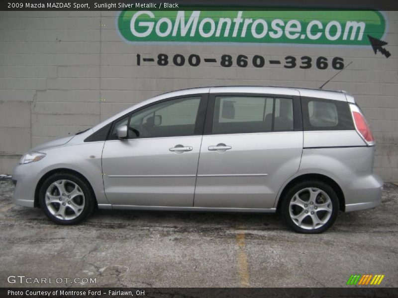 Sunlight Silver Metallic / Black 2009 Mazda MAZDA5 Sport