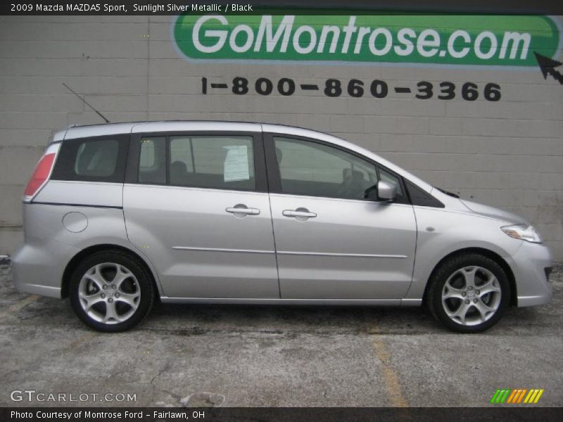 Sunlight Silver Metallic / Black 2009 Mazda MAZDA5 Sport