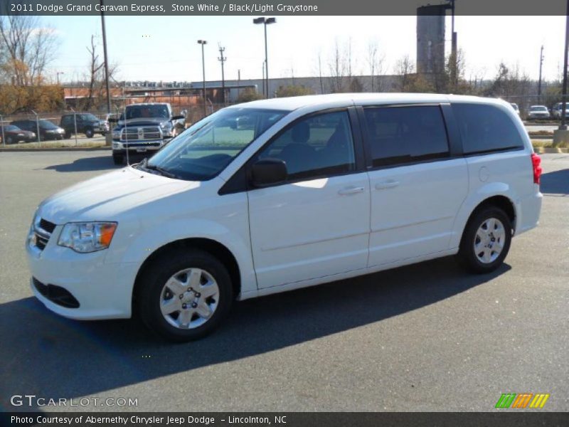 Stone White / Black/Light Graystone 2011 Dodge Grand Caravan Express
