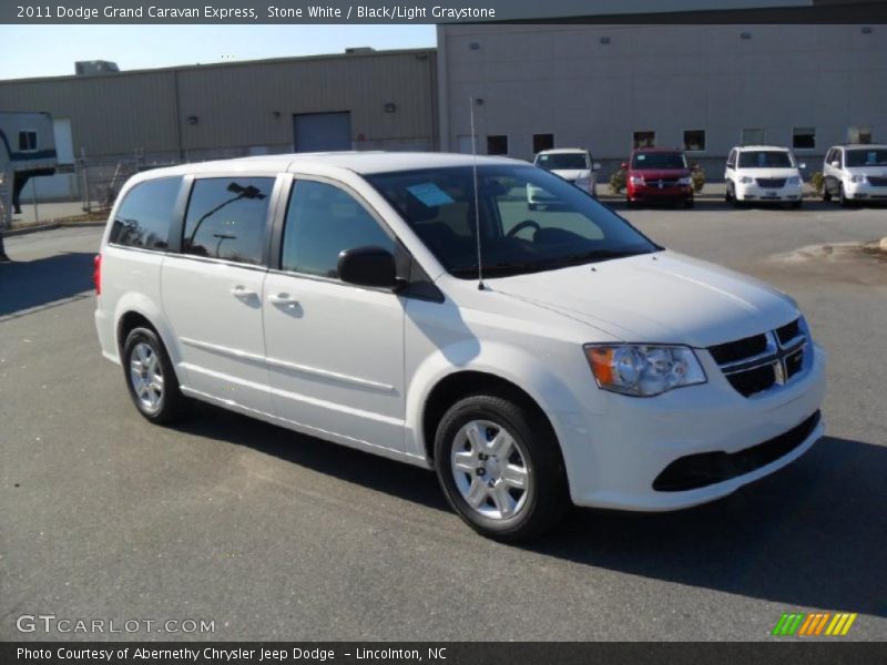 Stone White / Black/Light Graystone 2011 Dodge Grand Caravan Express