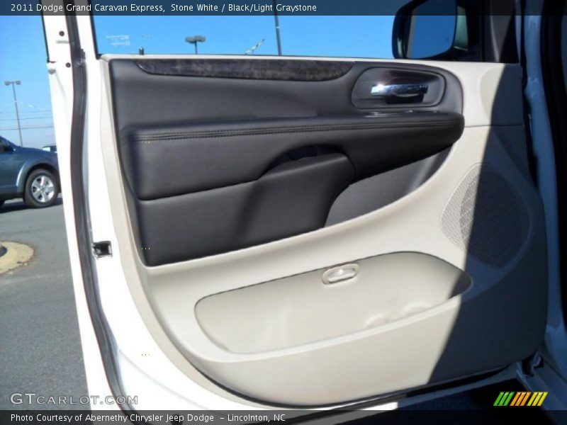 Stone White / Black/Light Graystone 2011 Dodge Grand Caravan Express