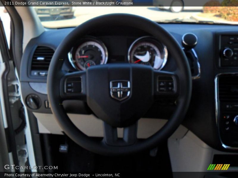 Stone White / Black/Light Graystone 2011 Dodge Grand Caravan Express