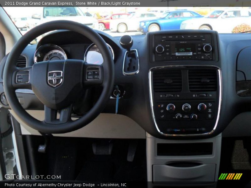 Stone White / Black/Light Graystone 2011 Dodge Grand Caravan Express