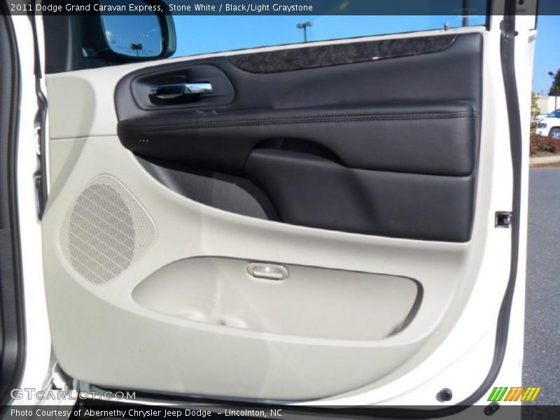 Stone White / Black/Light Graystone 2011 Dodge Grand Caravan Express