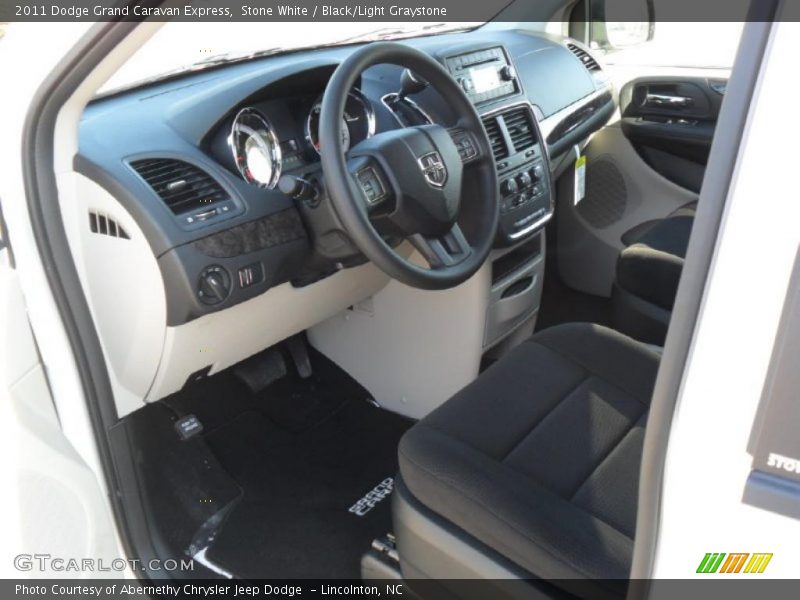 Stone White / Black/Light Graystone 2011 Dodge Grand Caravan Express
