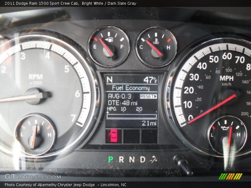 Bright White / Dark Slate Gray 2011 Dodge Ram 1500 Sport Crew Cab