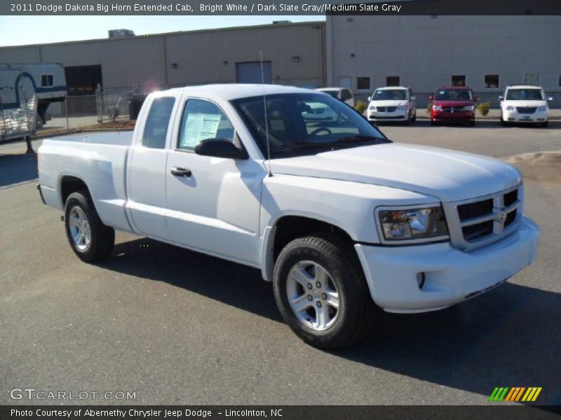 Bright White / Dark Slate Gray/Medium Slate Gray 2011 Dodge Dakota Big Horn Extended Cab