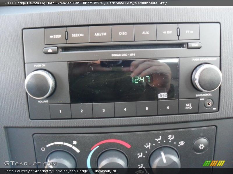 Bright White / Dark Slate Gray/Medium Slate Gray 2011 Dodge Dakota Big Horn Extended Cab