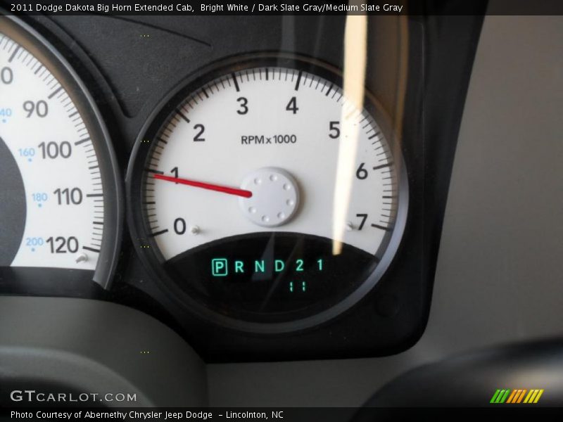 Bright White / Dark Slate Gray/Medium Slate Gray 2011 Dodge Dakota Big Horn Extended Cab