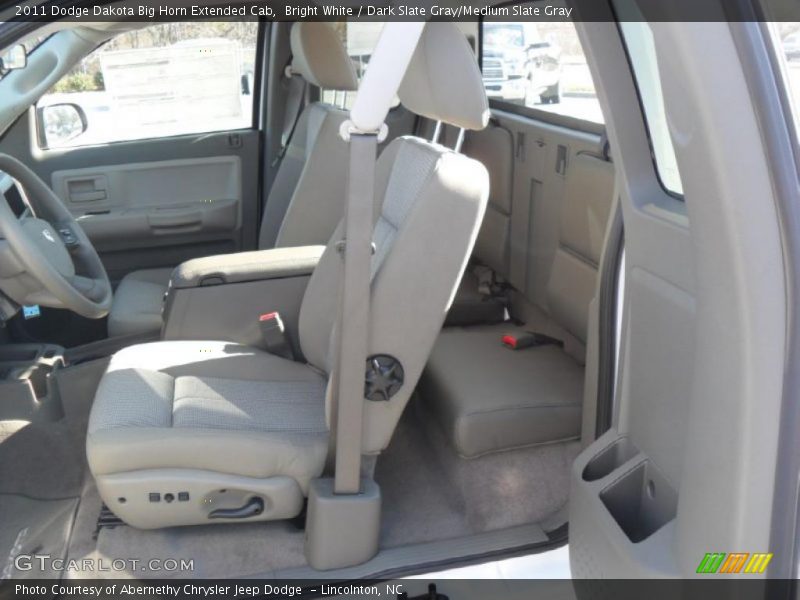 Bright White / Dark Slate Gray/Medium Slate Gray 2011 Dodge Dakota Big Horn Extended Cab