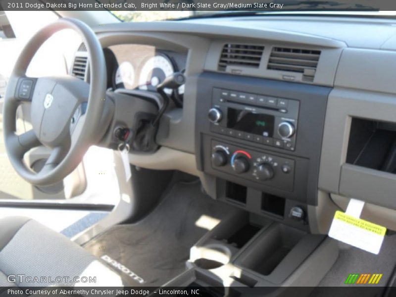 Bright White / Dark Slate Gray/Medium Slate Gray 2011 Dodge Dakota Big Horn Extended Cab