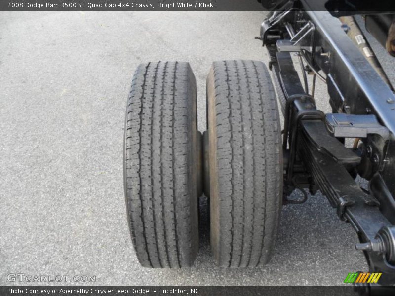 Bright White / Khaki 2008 Dodge Ram 3500 ST Quad Cab 4x4 Chassis