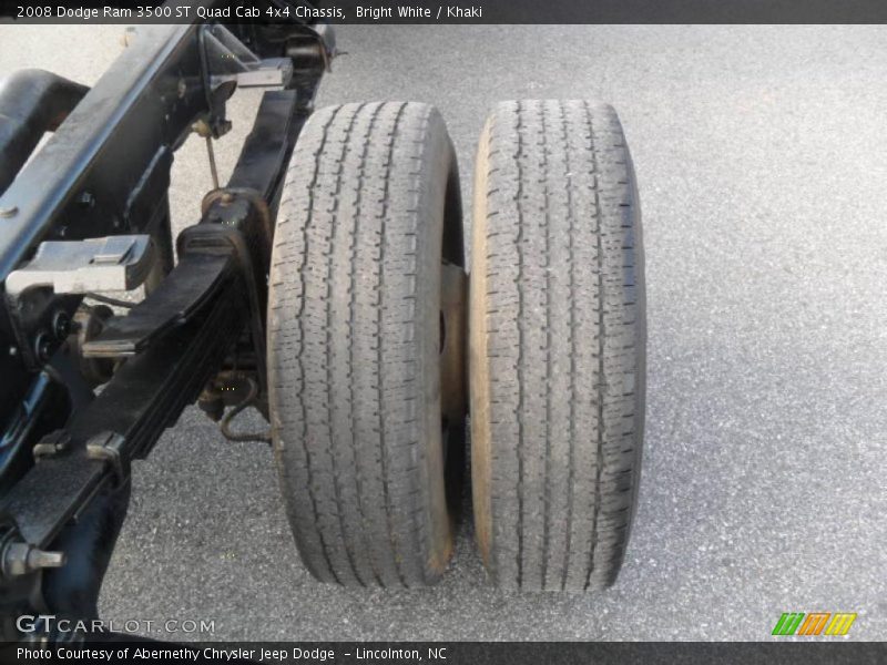 Bright White / Khaki 2008 Dodge Ram 3500 ST Quad Cab 4x4 Chassis