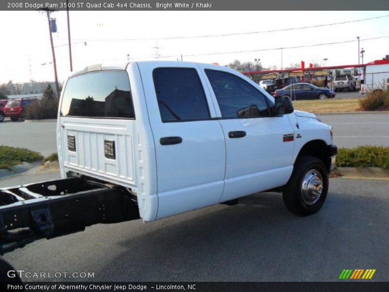 Bright White / Khaki 2008 Dodge Ram 3500 ST Quad Cab 4x4 Chassis