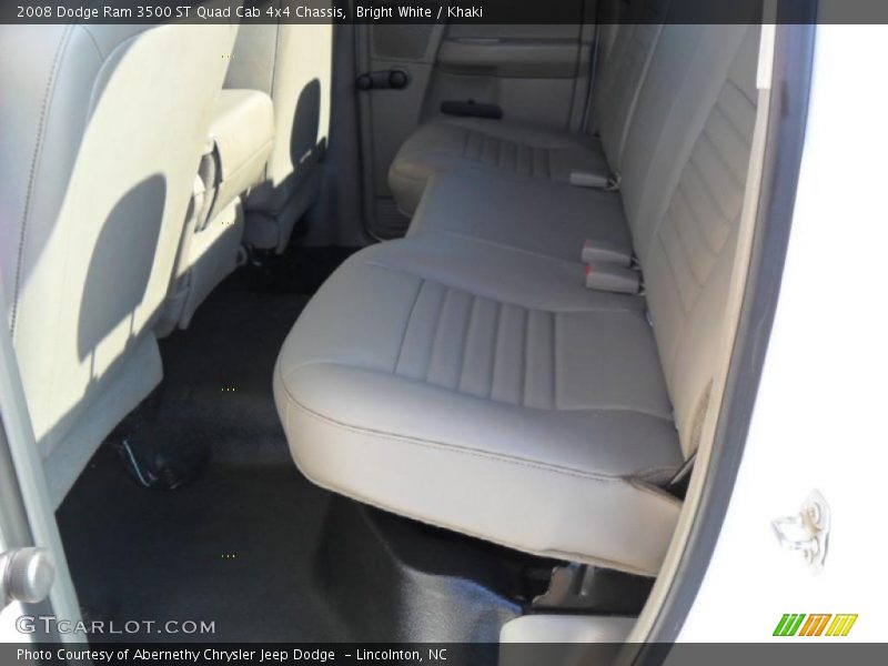 Bright White / Khaki 2008 Dodge Ram 3500 ST Quad Cab 4x4 Chassis