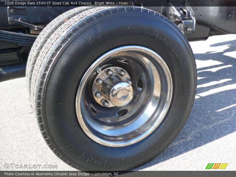 Bright White / Khaki 2008 Dodge Ram 3500 ST Quad Cab 4x4 Chassis