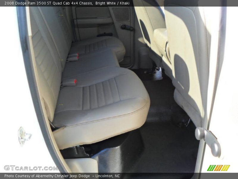 Bright White / Khaki 2008 Dodge Ram 3500 ST Quad Cab 4x4 Chassis