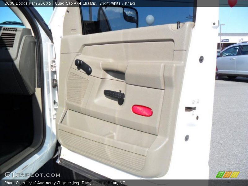 Bright White / Khaki 2008 Dodge Ram 3500 ST Quad Cab 4x4 Chassis