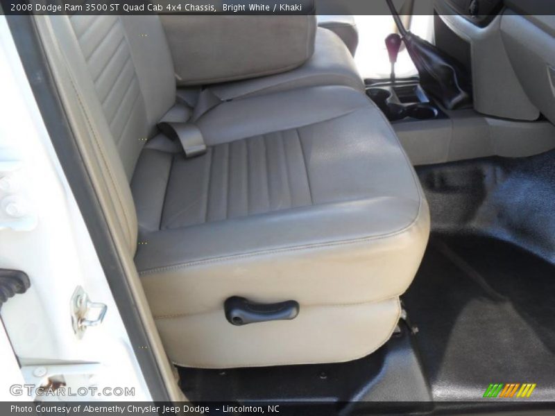 Bright White / Khaki 2008 Dodge Ram 3500 ST Quad Cab 4x4 Chassis