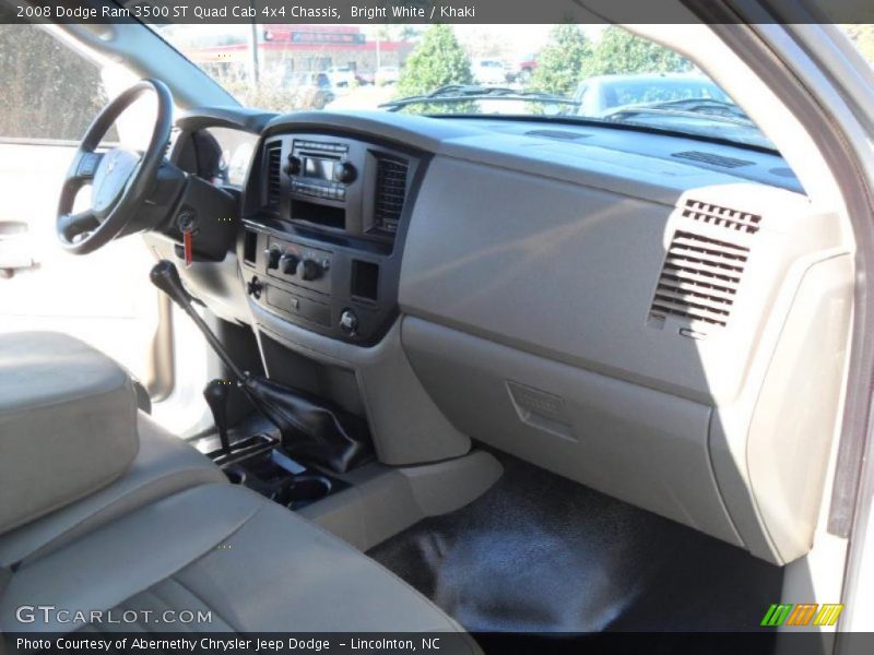 Bright White / Khaki 2008 Dodge Ram 3500 ST Quad Cab 4x4 Chassis