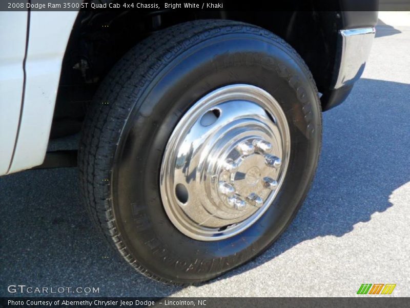 Bright White / Khaki 2008 Dodge Ram 3500 ST Quad Cab 4x4 Chassis