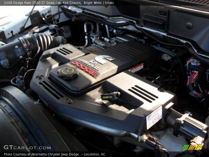  2008 Ram 3500 ST Quad Cab 4x4 Chassis Engine - 6.7 Liter Cummins OHV 24-Valve BLUETEC Turbo-Diesel Inline 6-Cylinder