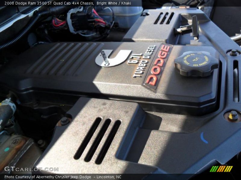  2008 Ram 3500 ST Quad Cab 4x4 Chassis Engine - 6.7 Liter Cummins OHV 24-Valve BLUETEC Turbo-Diesel Inline 6-Cylinder
