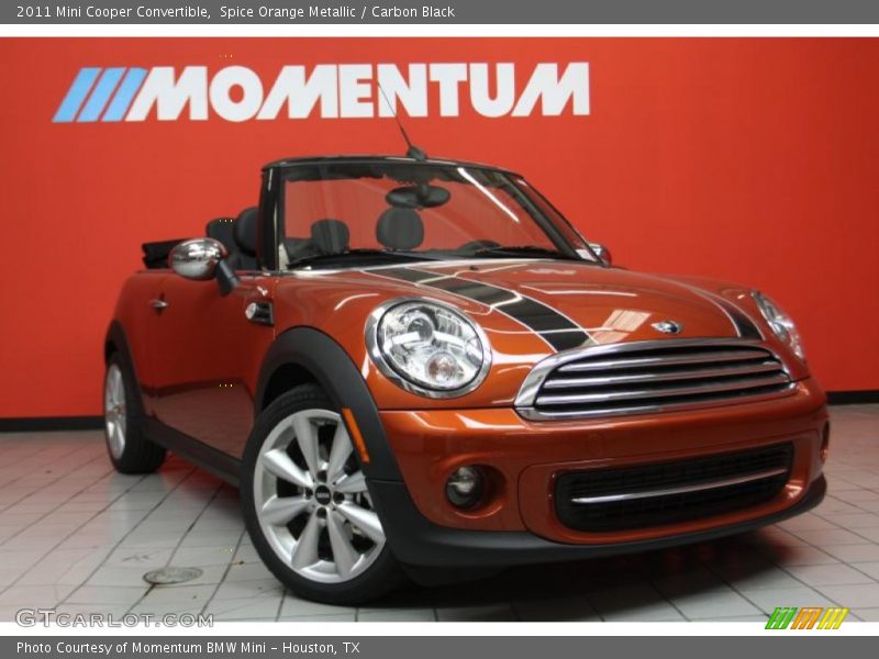 Spice Orange Metallic / Carbon Black 2011 Mini Cooper Convertible