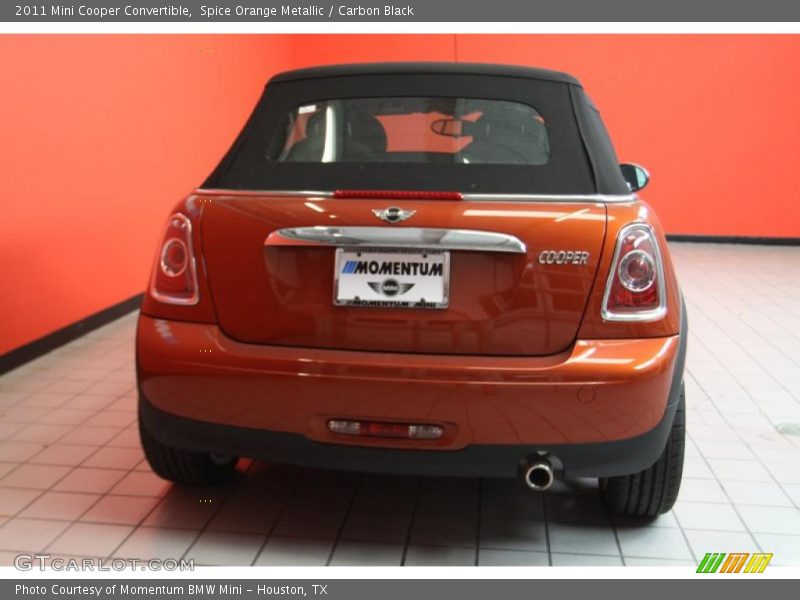 Spice Orange Metallic / Carbon Black 2011 Mini Cooper Convertible