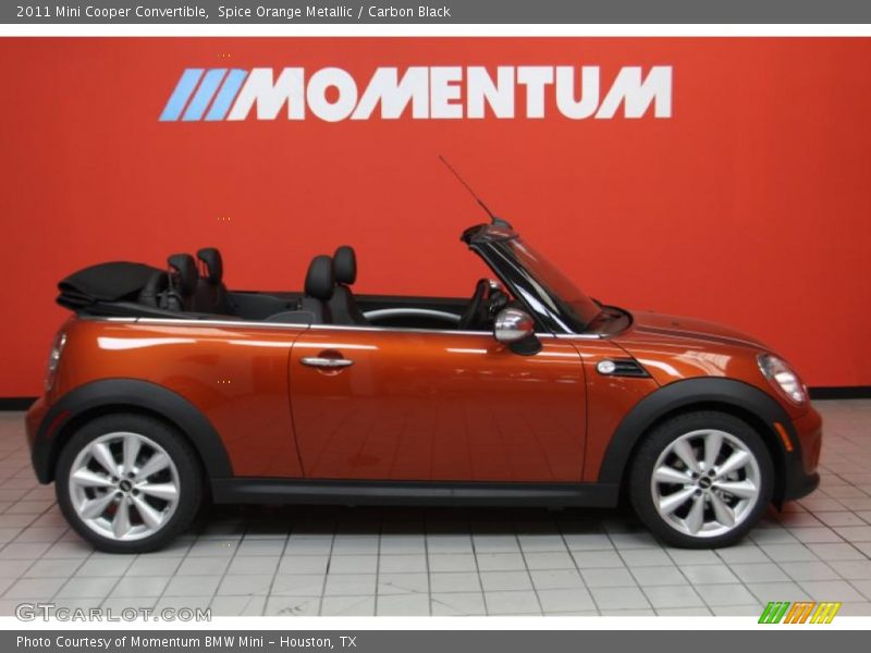 Spice Orange Metallic / Carbon Black 2011 Mini Cooper Convertible