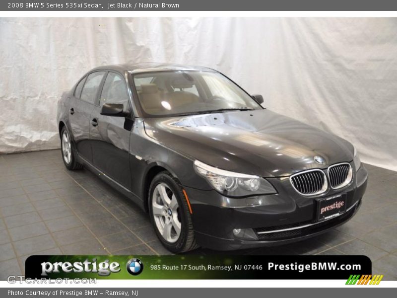 Jet Black / Natural Brown 2008 BMW 5 Series 535xi Sedan