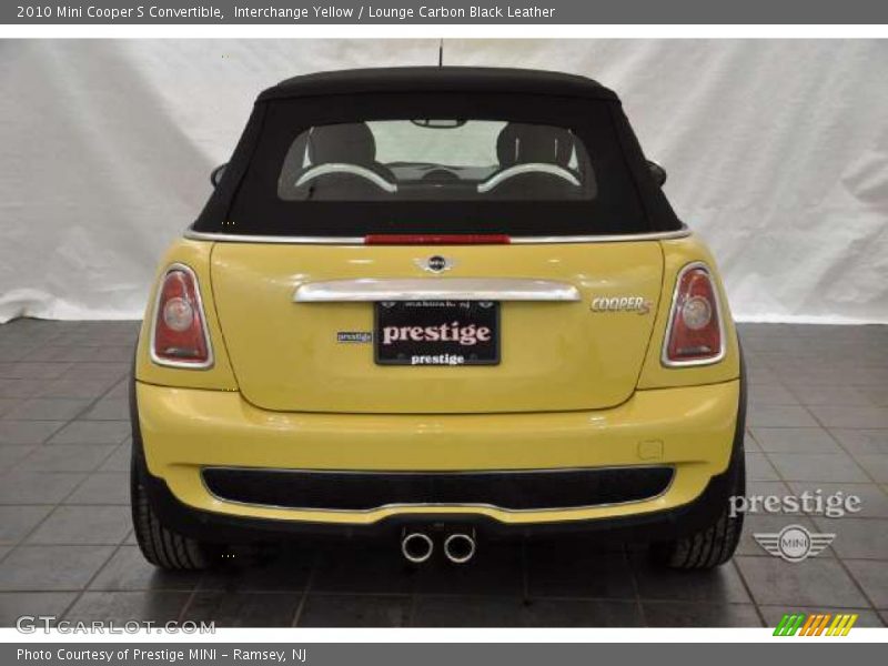 Interchange Yellow / Lounge Carbon Black Leather 2010 Mini Cooper S Convertible