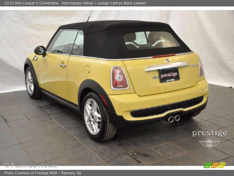 Interchange Yellow / Lounge Carbon Black Leather 2010 Mini Cooper S Convertible