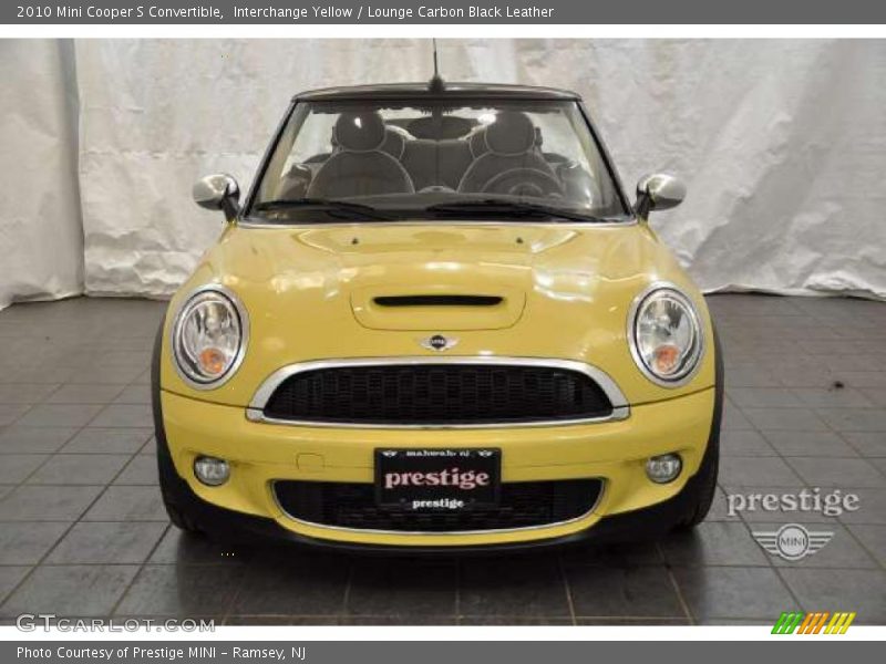 Interchange Yellow / Lounge Carbon Black Leather 2010 Mini Cooper S Convertible