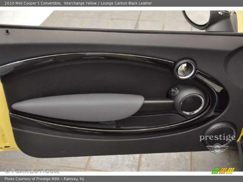 Interchange Yellow / Lounge Carbon Black Leather 2010 Mini Cooper S Convertible
