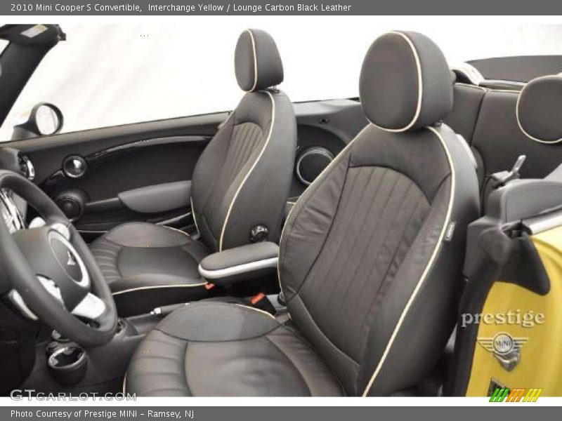 Interchange Yellow / Lounge Carbon Black Leather 2010 Mini Cooper S Convertible