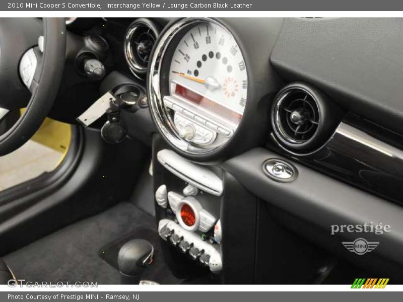 Interchange Yellow / Lounge Carbon Black Leather 2010 Mini Cooper S Convertible