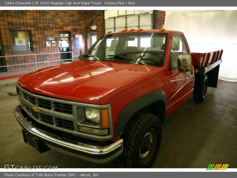 Victory Red / Red 1994 Chevrolet C/K 3500 Regular Cab 4x4 Stake Truck