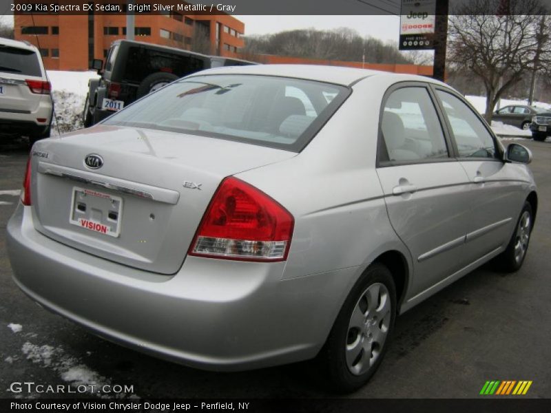 Bright Silver Metallic / Gray 2009 Kia Spectra EX Sedan