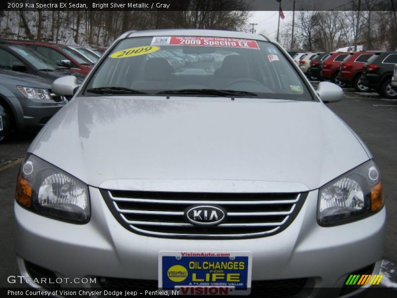 Bright Silver Metallic / Gray 2009 Kia Spectra EX Sedan