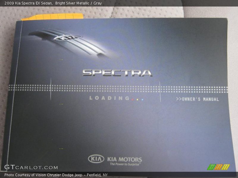 Bright Silver Metallic / Gray 2009 Kia Spectra EX Sedan