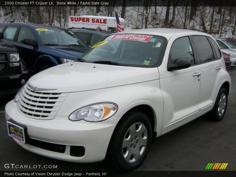 Stone White / Pastel Slate Gray 2009 Chrysler PT Cruiser LX