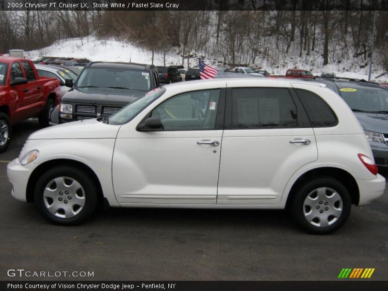 Stone White / Pastel Slate Gray 2009 Chrysler PT Cruiser LX