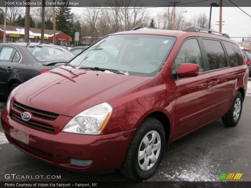 Claret Red / Beige 2006 Kia Sedona LX
