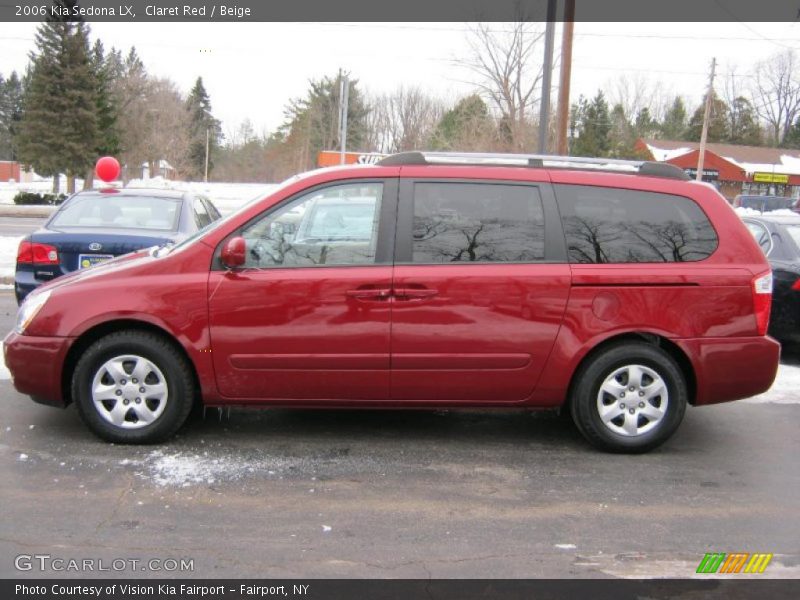 Claret Red / Beige 2006 Kia Sedona LX