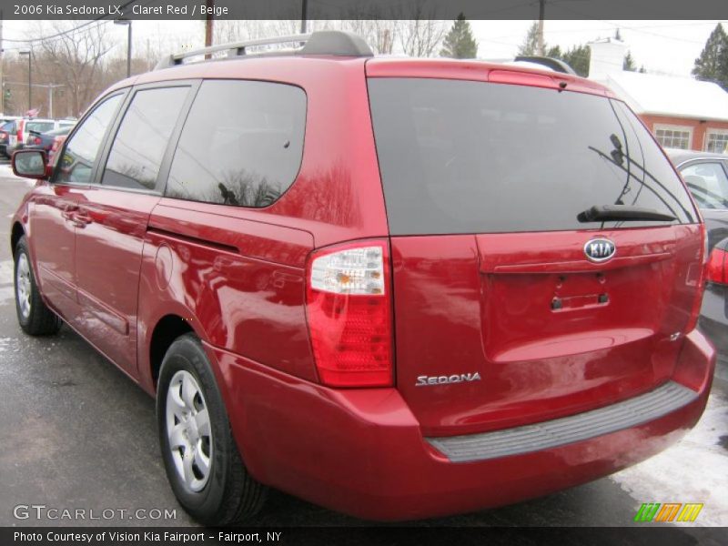 Claret Red / Beige 2006 Kia Sedona LX