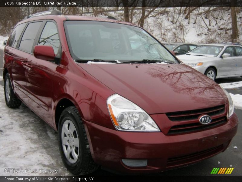 Claret Red / Beige 2006 Kia Sedona LX