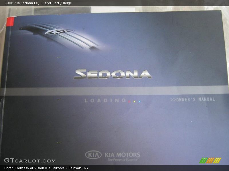 Claret Red / Beige 2006 Kia Sedona LX